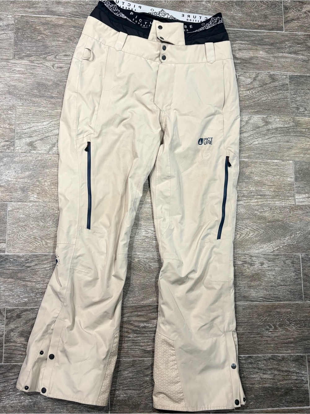 Picture Expedition Line Ski Snow Pants Technical Pants Lined Men’s Sz XL Beige